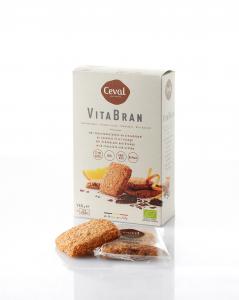 VitaBran soft-baked bran biscuit chocolate-orange (organic)